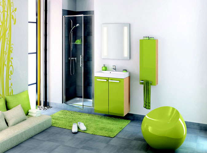 Collection Delphy, modèle studio 60 de Delpha, meubles de salle de bains, salle de bains de couleur