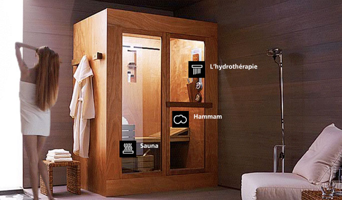 Tris d'Ideal Standard, centre de wellness, sauna, hammam, hydromassage
