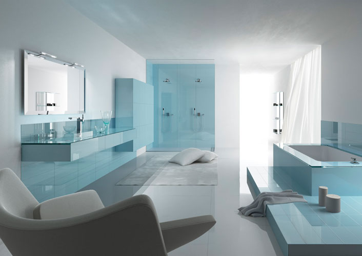 Wall d’Artelinea-salle de bains bleue