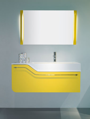 Salle de bains jaune : Stocco