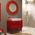 Inspiration : une salle de bains rouge