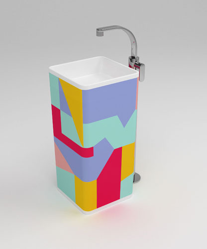 Monowash de Flaminia, vasque, salle de bains couleur